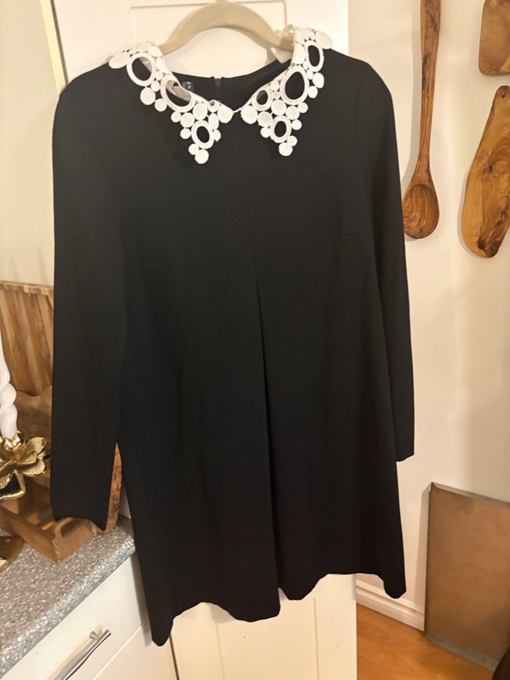 Imperial Little Black Dress with Detachable White Collar